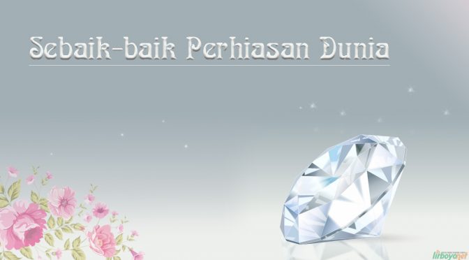 Gambar berlian yang indah dan bunga berwarna pink yang sangat menarik perhatian