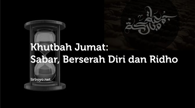 sabar, dan ridho