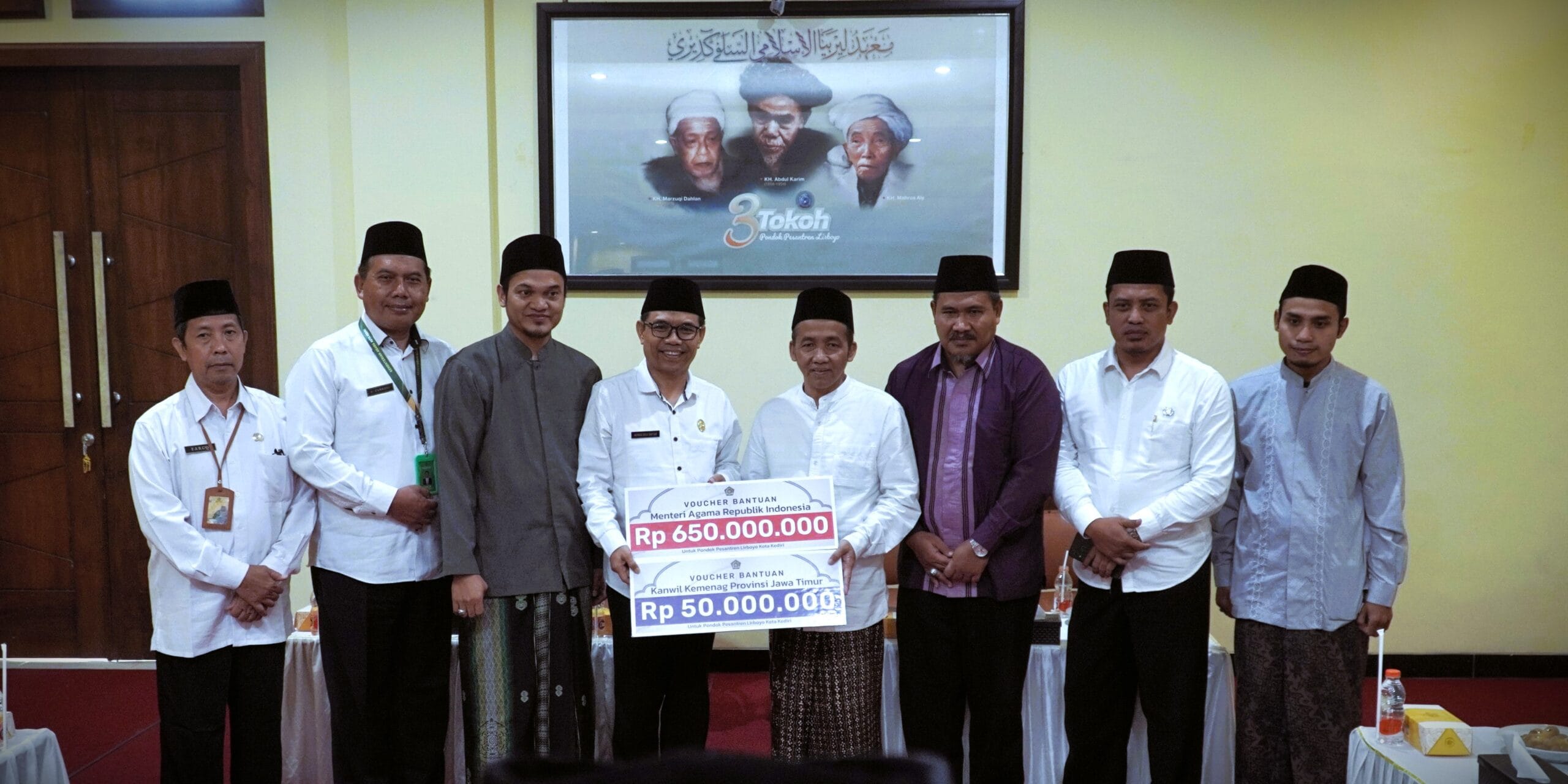 bantuan kemenag kepada pondok lirboyo atas terjadinya kebakaran di ndalem kasepuhan KH. Marzuqi dahlan