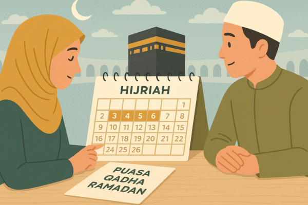 Ilusrasi menggabungkan puasa sunah dan qadla
