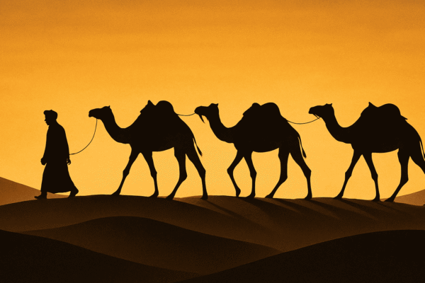 Ilustrasi hijrah gurun pasir