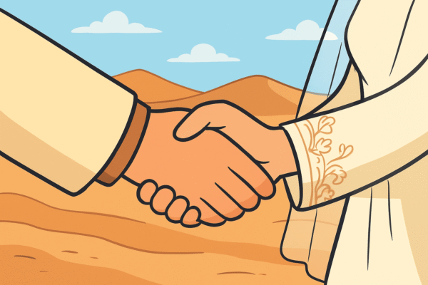 Ilustrasi pernikahan di gurun pasir (1)