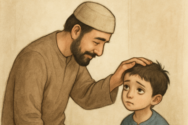 Mengusap Kepala Anak Yatim