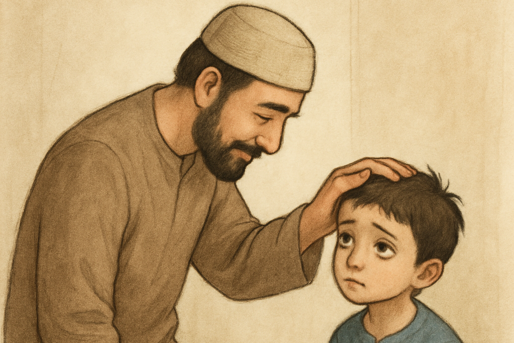 Mengusap Kepala Anak Yatim