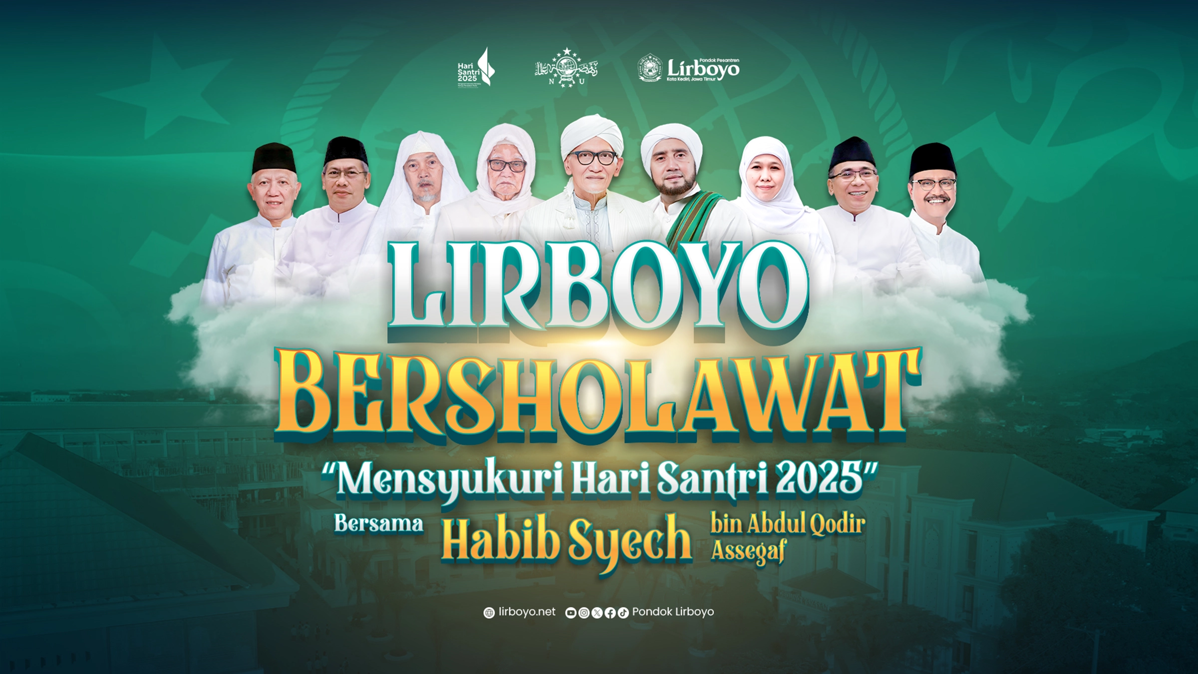 Pesan Gubernur Jatim, PWNU dan PBNU kepada Santri dan Masyarakat di Acara Lirboyo Bersholawat