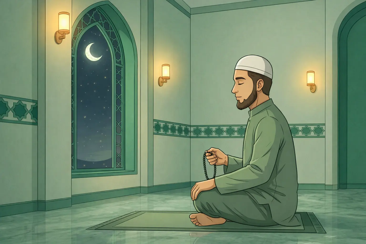 Dzikir Malam Lailatul Qadar di Masjid