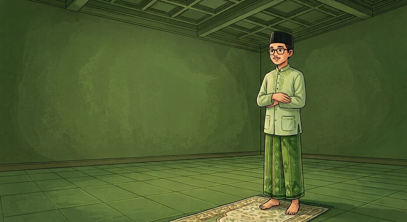 Seorang muslim melaksanakan salat dengan baik dan benar